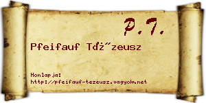 Pfeifauf Tézeusz névjegykártya